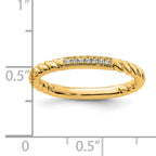 14k Stackable Expressions Diamond Twisted Ring