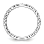 14k White Gold Stackable Expressions Diamond Twisted Ring