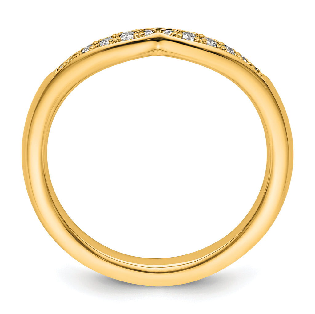 14k Stackable Expressions Diamond Curved Ring