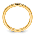 14k Stackable Expressions Diamond Curved Ring