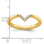 14k Stackable Expressions Diamond V-Shape Ring