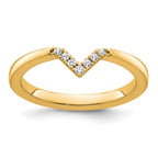14k Stackable Expressions Diamond V-Shape Ring