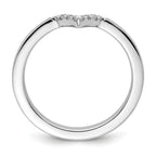 14k White Gold Stackable Expressions Diamond V-Shape Ring