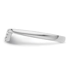 14k White Gold Stackable Expressions Diamond V-Shape Ring