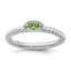 14k White Gold Stackable Expressions Peridot Twisted Ring