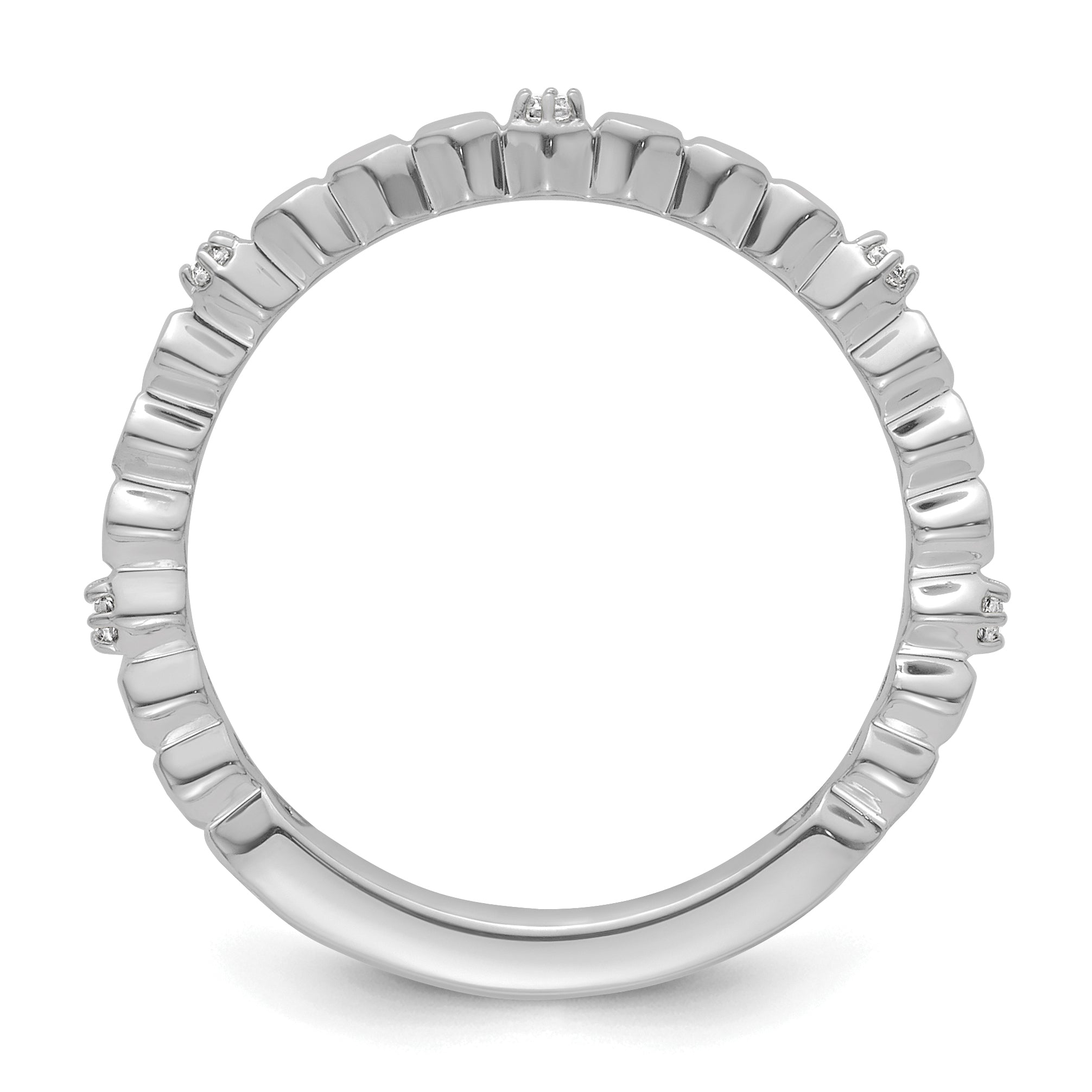 14k White Gold Stackable Expressions Diamond Ring Secondary image