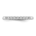14k White Gold Stackable Expressions Diamond Ring