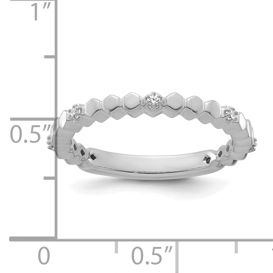 14k White Gold Stackable Expressions Diamond Ring