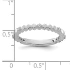 14k White Gold Stackable Expressions Diamond Ring