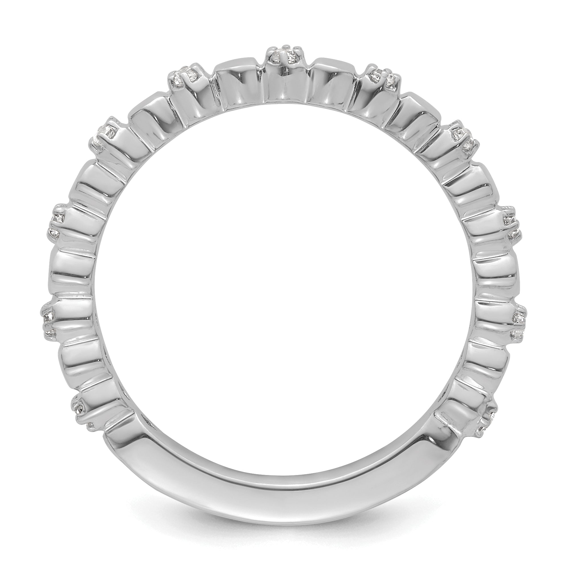 14k White Gold Stackable Expressions Diamond Ring