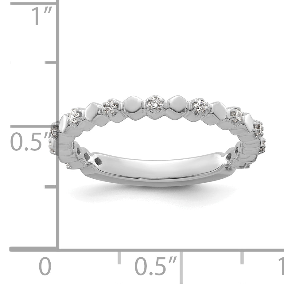 14k White Gold Stackable Expressions Diamond Ring