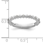 14k White Gold Stackable Expressions Diamond Ring