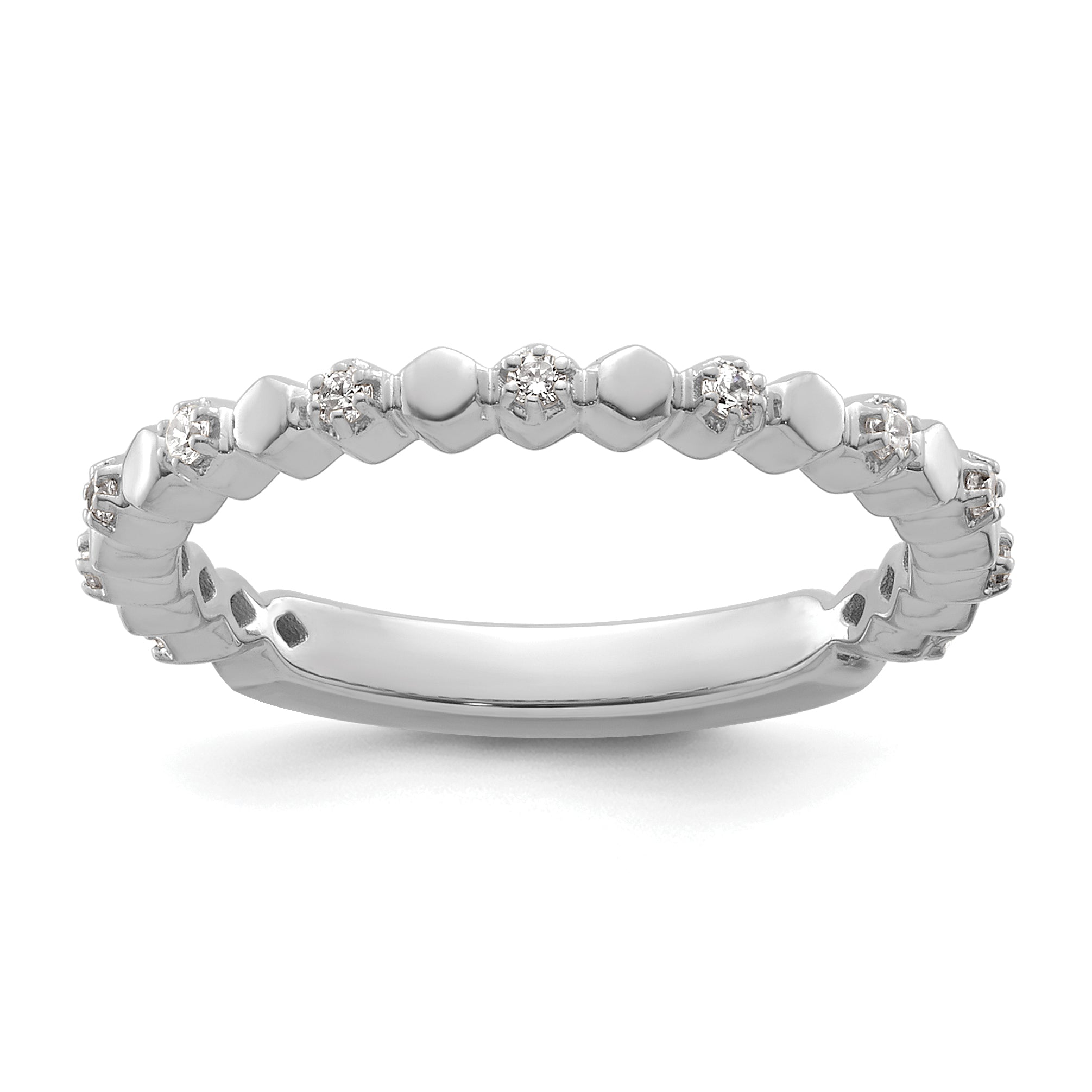14k White Gold Stackable Expressions Diamond Ring Main image