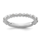 14k White Gold Stackable Expressions Diamond Ring