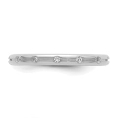 14k White Gold Stackable Expressions Diamond Ring
