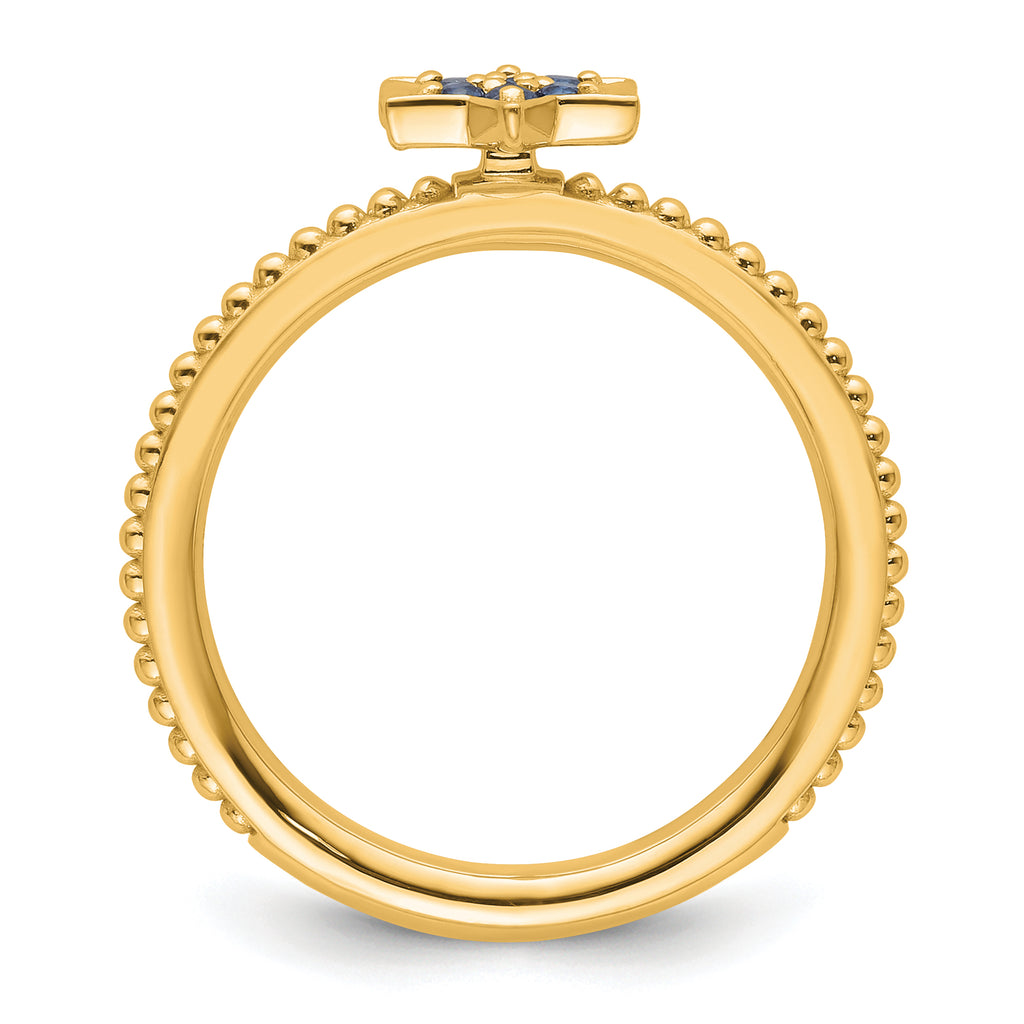 14k Stackable Expressions Created Sapphire Star Ring