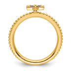 14k Stackable Expressions Created Sapphire Star Ring