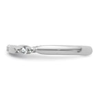 14k White Gold Stackable Expressions White Topaz and Diamond Ring
