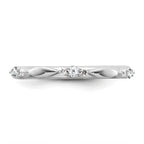 14k White Gold Stackable Expressions White Topaz and Diamond Ring
