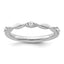 14k White Gold Stackable Expressions White Topaz and Diamond Ring