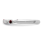 14k White Gold Stackable Expressions Created Ruby and Dia. Ring