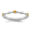 14k White Gold Stackable Expressions Citrine and Diamond Ring