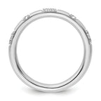 14k White Gold Stackable Expressions White Topaz and Diamond Ring