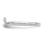 14k White Gold Stackable Expressions Diamond Butterfly Ring