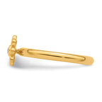 14k Stackable Expressions Diamond Flower Ring
