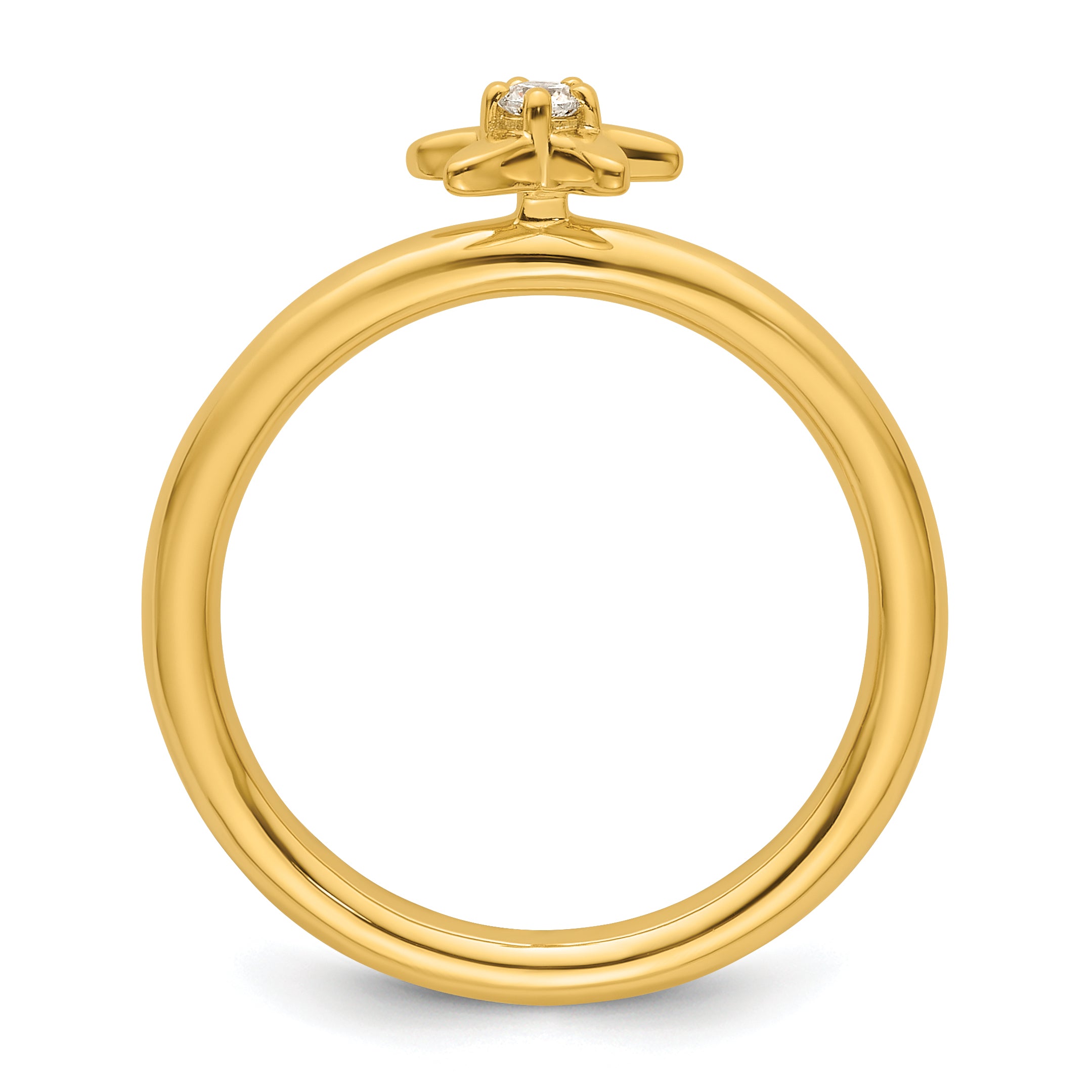 14k Stackable Expressions Diamond Starfish Ring