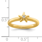 14k Stackable Expressions Diamond Starfish Ring