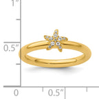 14k Stackable Expressions Diamond Starfish Ring