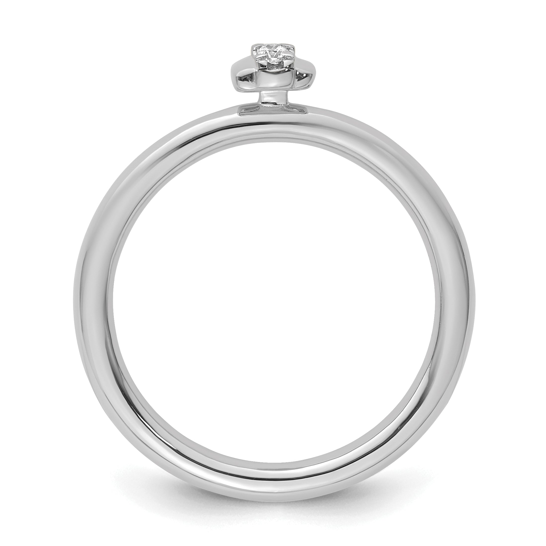 14k White Gold Stackable Expressions Diamond Ring Secondary image
