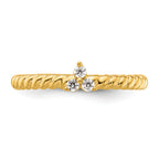14k Stackable Expressions Diamond Twisted Ring