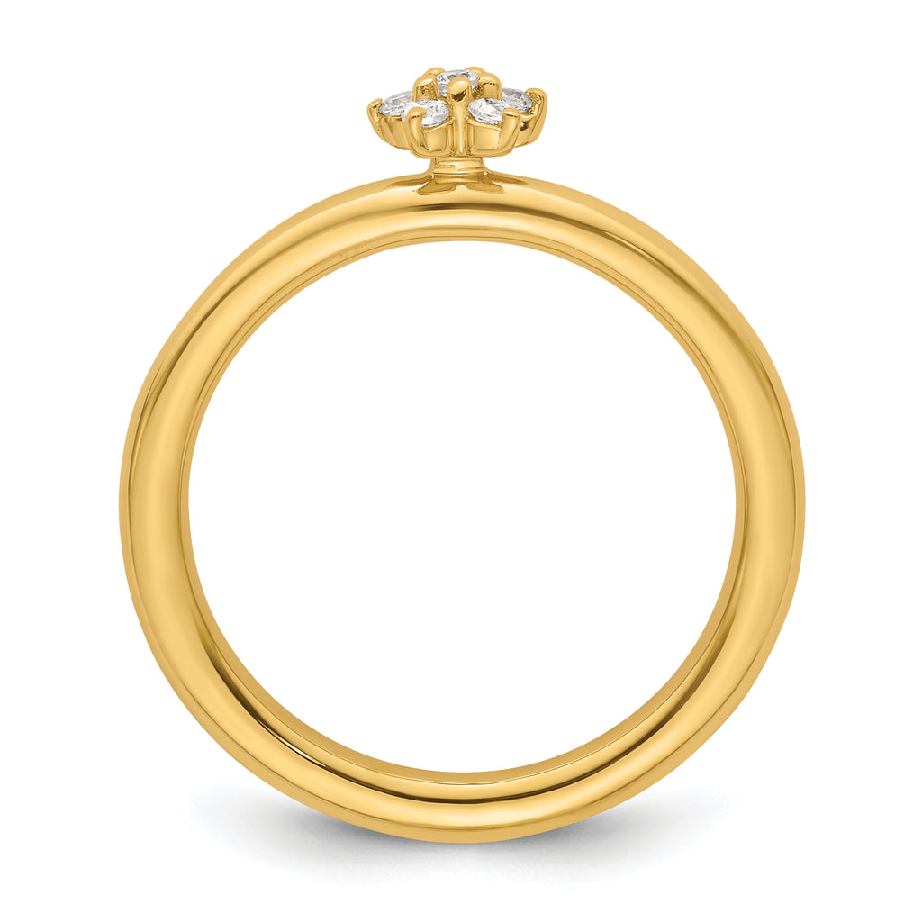 14k Stackable Expressions Diamond Star Ring