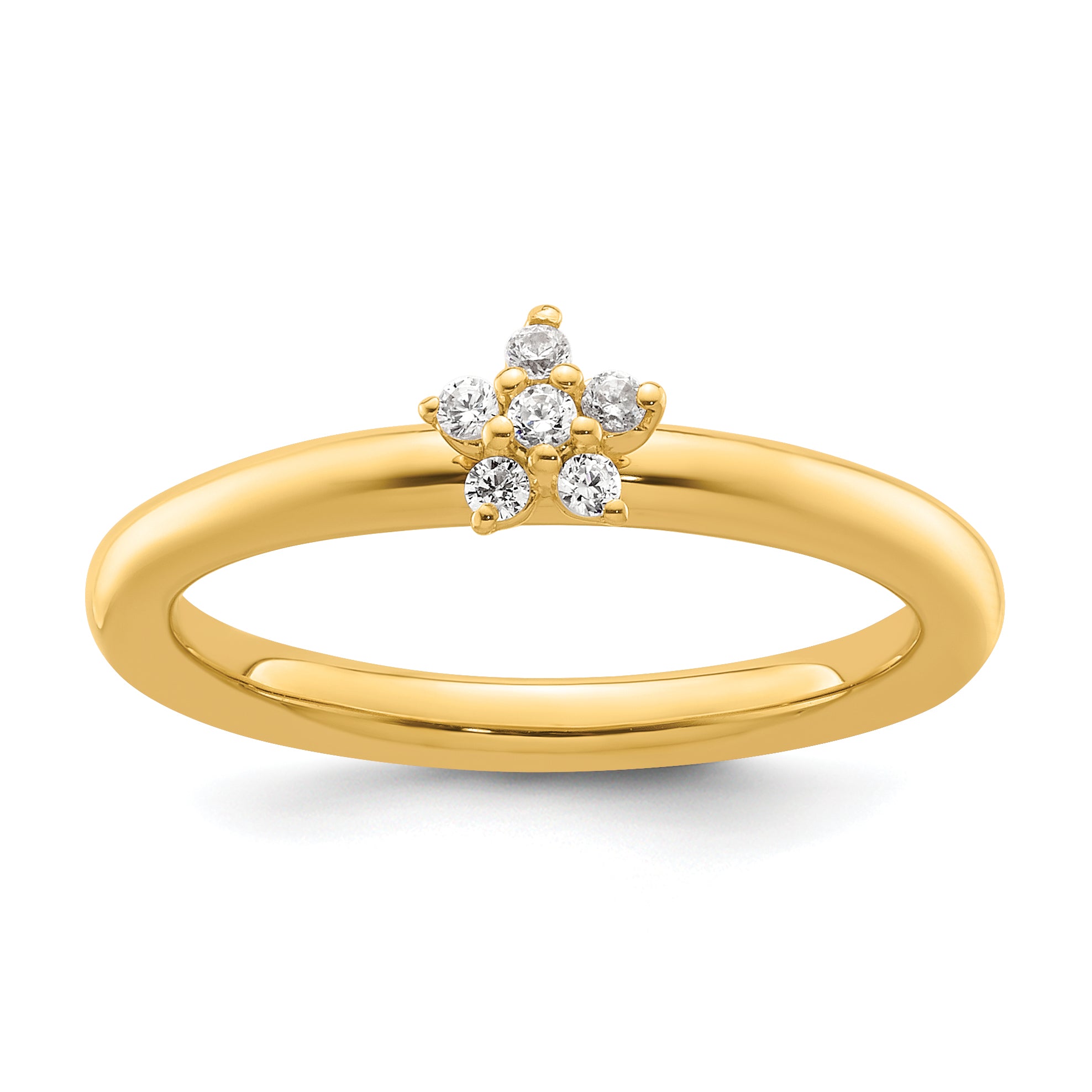 14k Stackable Expressions Diamond Star Ring Main image