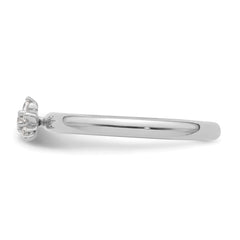 14k White Gold Stackable Expressions Diamond Star Ring