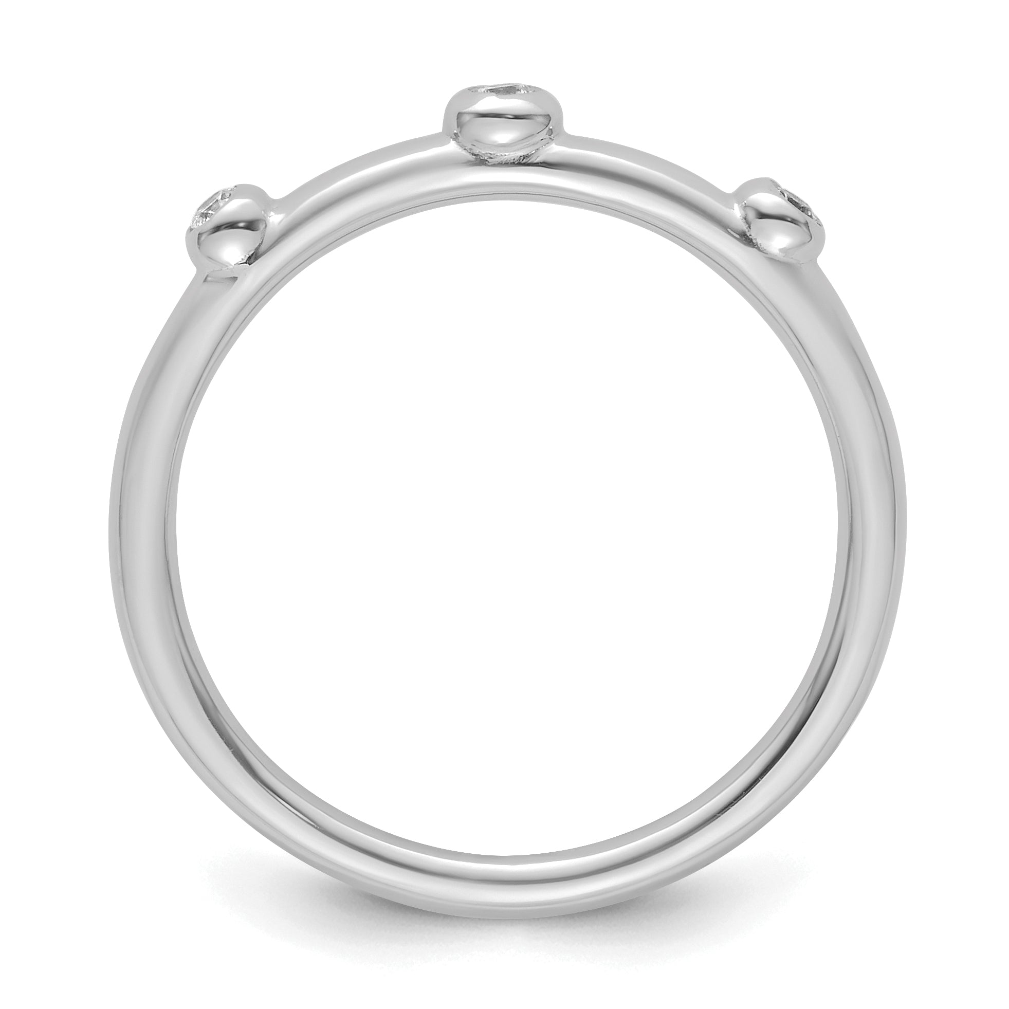14k White Gold Stackable Expressions Diamond Ring Secondary image