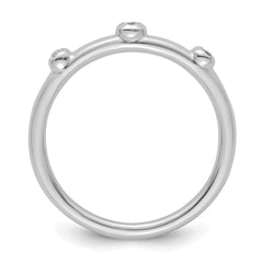 14k White Gold Stackable Expressions Diamond Ring