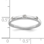 14k White Gold Stackable Expressions Diamond Ring