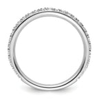 14k White Gold Stackable Expressions White Topaz and Dia. Ring