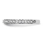 14k White Gold Stackable Expressions White Topaz and Dia. Ring