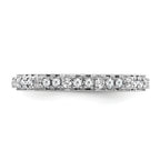 14k White Gold Stackable Expressions White Topaz and Dia. Ring