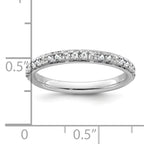 14k White Gold Stackable Expressions White Topaz and Dia. Ring