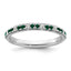 14k White Gold Stackable Expressions Created Emerald and Dia. Ring