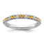 14k White Gold Stackable Expressions Citrine and Diamond Ring