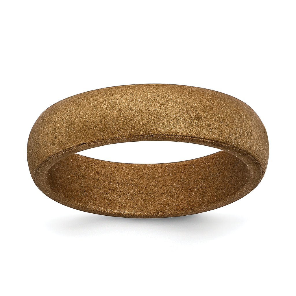 Silicone Bronze Metallic 5.7mm Domed Band