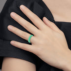 Silicone Mint Green 5.7mm Domed Band Size 9