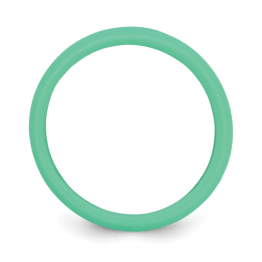 Silicone Mint Green 5.7mm Domed Band Size 9