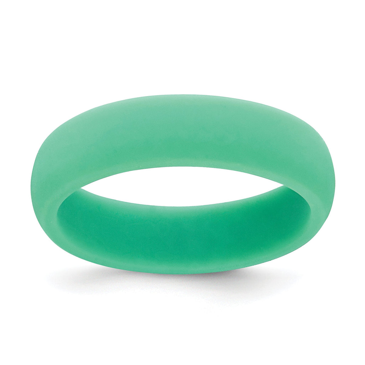Domed Wedding Band in Mint Green Silicone, 5.7mm, Size 5–10 - Sophia Jewelers Main image